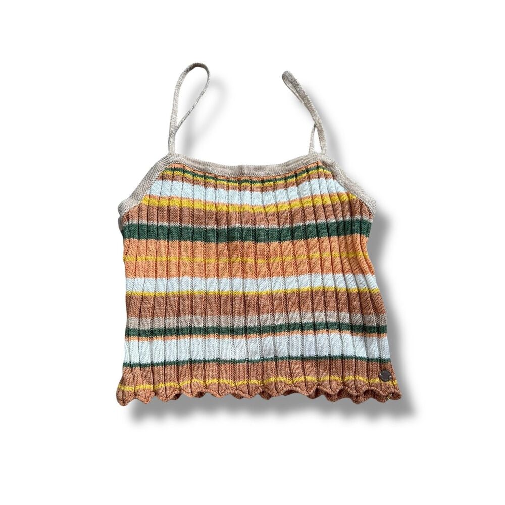 Roxy Ribbed Knit Stripe Tank – S